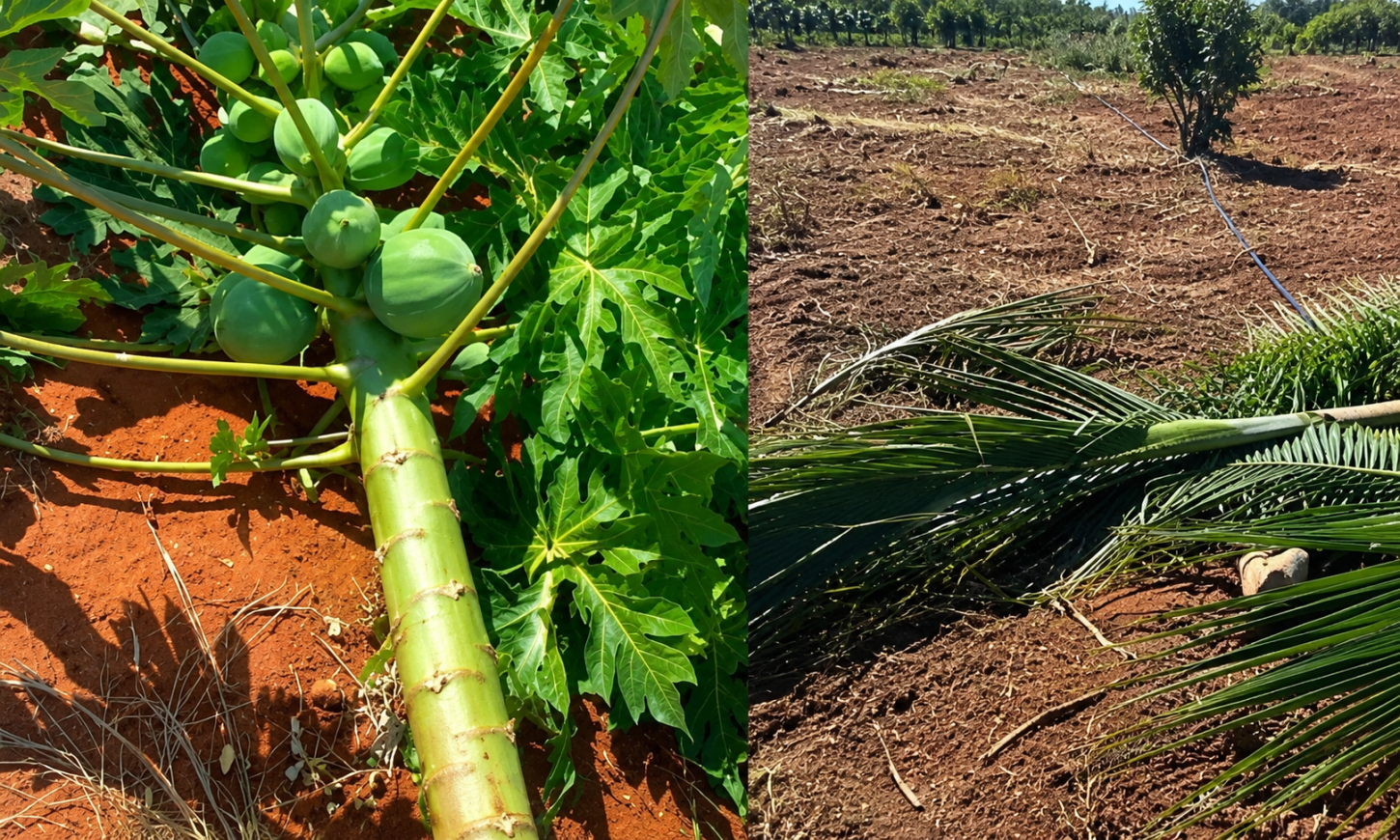 Moradora denuncia destruição de plantação familiar em Livramento de Nossa Senhora.